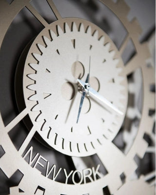 Arti e Mestieri Fuso Meccano wall clock sand and bronze - Buy now on ShopDecor - Discover the best products by ARTI E MESTIERI design