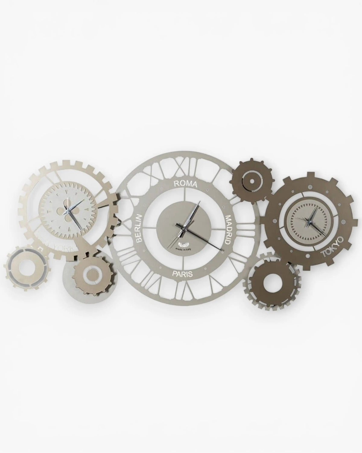 Arti e Mestieri wall clocks, clothes stand and mirror