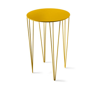 Atipico Chele diam.40 cm H60 small Table metal Yellow - Buy now on ShopDecor - Discover the best products by ATIPICO design
