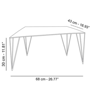 Atipico Chele 68x43 cm small Table in signal white metal - Buy now on ShopDecor - Discover the best products by ATIPICO design