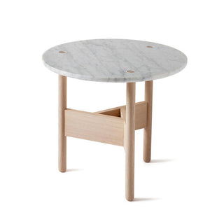 Atipico Orbital diam.50 cm small Table wood Carrara marble - Buy now on ShopDecor - Discover the best products by ATIPICO design