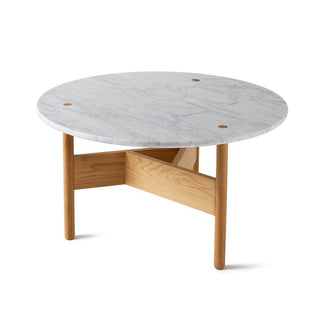 Atipico Orbital diam.70 cm small Table wood Carrara marble - Buy now on ShopDecor - Discover the best products by ATIPICO design