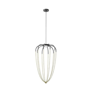 Axolight Alysoid 34 LED suspension lamp by Ryosuke Fukusada Axolight Anthracite grey/Brass OT - Buy now on ShopDecor - Discover the best products by AXOLIGHT design
