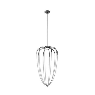 Axolight Alysoid 34 LED suspension lamp by Ryosuke Fukusada Axolight Anthracite grey/Polished black NI - Buy now on ShopDecor - Discover the best products by AXOLIGHT design