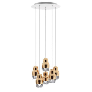 Axolight Fedora 6 suspension lamp by Dima Loginoff Axolight Rose gold RO - Buy now on ShopDecor - Discover the best products by AXOLIGHT design