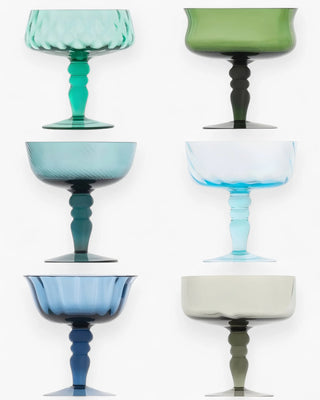 Bitossi Diseguale set 6 champagne bowls Blue - Buy now on ShopDecor - Discover the best products by BITOSSI HOME design