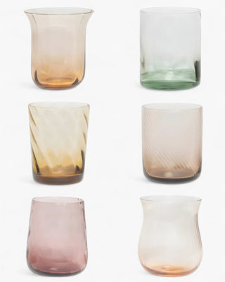 Bitossi Diseguale set 6 textured tumblers Amber - Buy now on ShopDecor - Discover the best products by BITOSSI HOME design