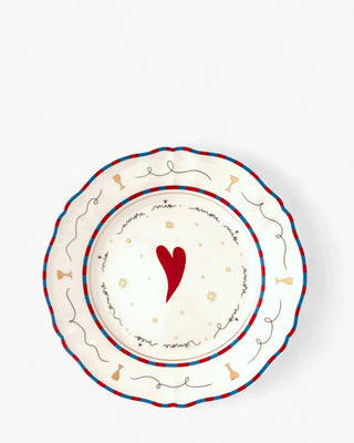 Bitossi Il Frutto della Passione dinner plate diam. 26.5 cm. - 10.43 in. Heart - Buy now on ShopDecor - Discover the best products by BITOSSI HOME design