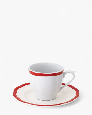 Bitossi Petalo coffee cup with saucer with scalloped rim Red - Buy now on ShopDecor - Discover the best products by BITOSSI HOME design