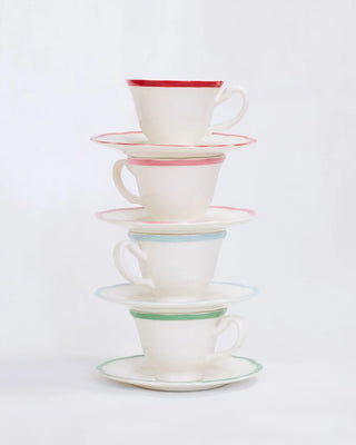 Bitossi Petalo coffee cup with saucer with scalloped rim - Buy now on ShopDecor - Discover the best products by BITOSSI HOME design