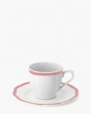 Bitossi Petalo coffee cup with saucer with scalloped rim Pink - Buy now on ShopDecor - Discover the best products by BITOSSI HOME design