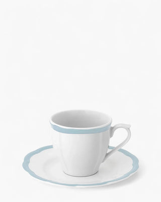 Bitossi Petalo coffee cup with saucer with scalloped rim Pastel Blue - Buy now on ShopDecor - Discover the best products by BITOSSI HOME design