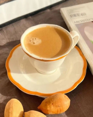 Bitossi Petalo coffee cup with saucer with scalloped rim - Buy now on ShopDecor - Discover the best products by BITOSSI HOME design