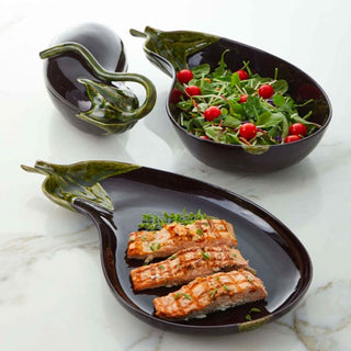 Bordallo Pinheiro Aubergine platter 50x28.5 cm. - 19.68x11.22 in. - Buy now on ShopDecor - Discover the best products by BORDALLO PINHEIRO design