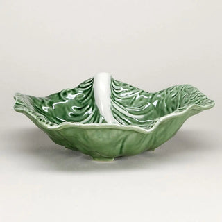 Bordallo Pinheiro Cabbage Leaf Crooked bowl 35 cm. - 13.77 in. - Buy now on ShopDecor - Discover the best products by BORDALLO PINHEIRO design