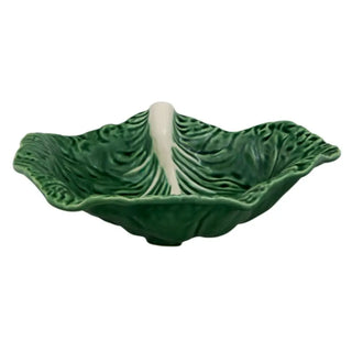 Bordallo Pinheiro Cabbage Leaf Crooked bowl 35 cm. - 13.77 in. - Buy now on ShopDecor - Discover the best products by BORDALLO PINHEIRO design