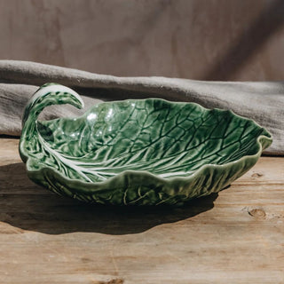 Bordallo Pinheiro Cabbage Leaf with Curvature bowl - Buy now on ShopDecor - Discover the best products by BORDALLO PINHEIRO design