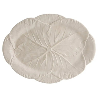 Bordallo Pinheiro Cabbage oval platter Bordallo Pinheiro Beige 43 cm - 16.92 in - Buy now on ShopDecor - Discover the best products by BORDALLO PINHEIRO design