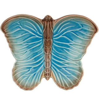 Bordallo Pinheiro Cloudy Butterflies fruit bowl 41x33 cm. - 16.14x13 in. - Buy now on ShopDecor - Discover the best products by BORDALLO PINHEIRO design
