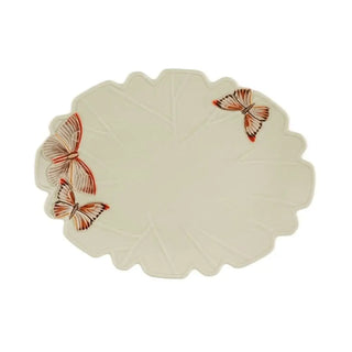 Bordallo Pinheiro Cloudy Butterflies oval platter 47x33 cm. - 18.50x13 in. - Buy now on ShopDecor - Discover the best products by BORDALLO PINHEIRO design