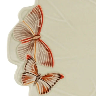 Bordallo Pinheiro Cloudy Butterflies oval platter 47x33 cm. - 18.50x13 in. - Buy now on ShopDecor - Discover the best products by BORDALLO PINHEIRO design