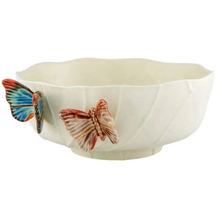 Bordallo Pinheiro Cloudy Butterflies salad bowl 33.5 cm - 13.19 in - Buy now on ShopDecor - Discover the best products by BORDALLO PINHEIRO design