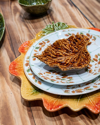 Bordallo Pinheiro Gudrun small birch leaf plate - Buy now on ShopDecor - Discover the best products by BORDALLO PINHEIRO design