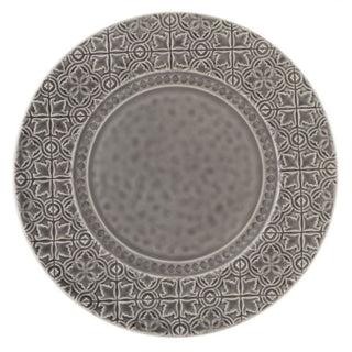 Bordallo Pinheiro Rua Nova charger plate 34 cm. - 13.38 in. Bordallo Pinheiro Anthracite - Buy now on ShopDecor - Discover the best products by BORDALLO PINHEIRO design