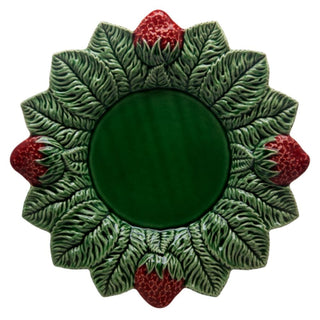 Bordallo Pinheiro Strawberry dinner plate 33 cm - 13 in - Buy now on ShopDecor - Discover the best products by BORDALLO PINHEIRO design