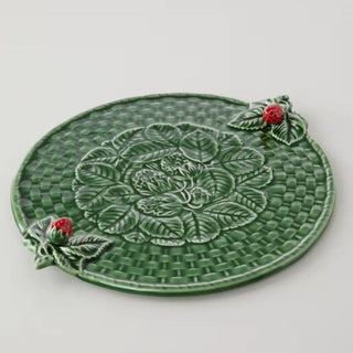 Bordallo Pinheiro Strawberry cheese tray 37x32 cm. - 14.56x12.6 in. - Buy now on ShopDecor - Discover the best products by BORDALLO PINHEIRO design