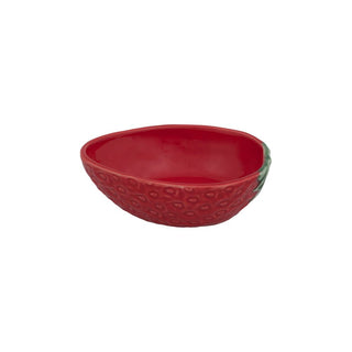 Bordallo Pinheiro Strawberry oval bowl 13.5x11 cm - 5.32x4.33 inch - Buy now on ShopDecor - Discover the best products by BORDALLO PINHEIRO design