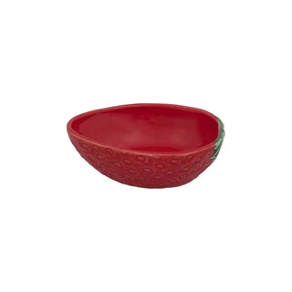 Bordallo Pinheiro Strawberry oval bowl 13.5 cm - 5.32 in - Buy now on ShopDecor - Discover the best products by BORDALLO PINHEIRO design