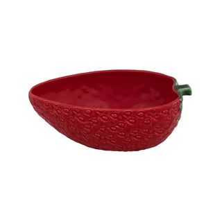 Bordallo Pinheiro Strawberry oval bowl 24 cm - 9.45 in - Buy now on ShopDecor - Discover the best products by BORDALLO PINHEIRO design