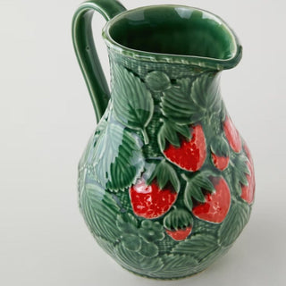 Bordallo Pinheiro Strawberry pitcher - Buy now on ShopDecor - Discover the best products by BORDALLO PINHEIRO design