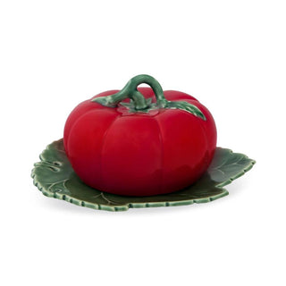 Bordallo Pinheiro Tomate butter dish with cover