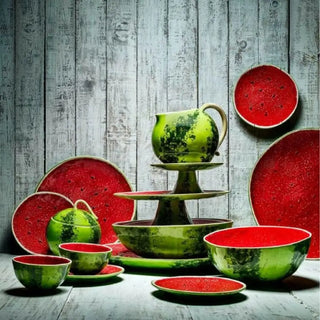 Bordallo Pinheiro Watermelon cake stand 32.5 cm. - 12.8 in. - Buy now on ShopDecor - Discover the best products by BORDALLO PINHEIRO design