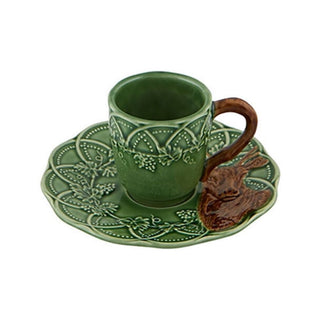 Bordallo Pinheiro Woods coffee cup and saucer Deer - Buy now on ShopDecor - Discover the best products by BORDALLO PINHEIRO design