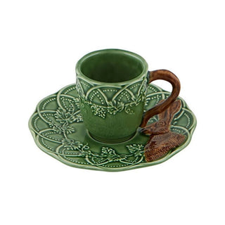 Bordallo Pinheiro Woods coffee cup and saucer Hare - Buy now on ShopDecor - Discover the best products by BORDALLO PINHEIRO design