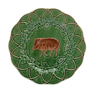 Bordallo Pinheiro Woods fruit plate 24 cm. - 9.44 in. Wild Boar - Buy now on ShopDecor - Discover the best products by BORDALLO PINHEIRO design