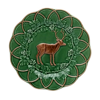 Bordallo Pinheiro Woods fruit plate 24 cm. - 9.44 in. Deer - Buy now on ShopDecor - Discover the best products by BORDALLO PINHEIRO design