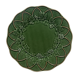 Bordallo Pinheiro Woods fruit plate 24 cm. - 9.44 in. Green Brown - Buy now on ShopDecor - Discover the best products by BORDALLO PINHEIRO design