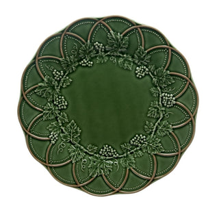 Bordallo Pinheiro Woods fruit plate diam. 24 cm. Green/Brown - Buy now on ShopDecor - Discover the best products by BORDALLO PINHEIRO design