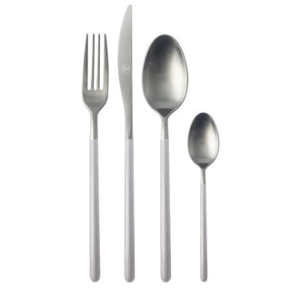 Broggi Kyoto White set 24-piece cutlery set satin steel - Buy now on ShopDecor - Discover the best products by BROGGI design