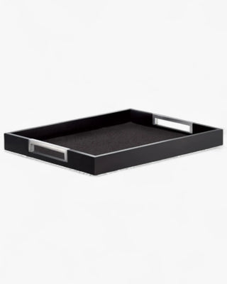 Broggi Pigreco wood Tray Matt black 60x39.5 cm - 23.62x155.5 In - Buy now on ShopDecor - Discover the best products by BROGGI design