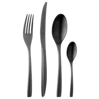 Broggi Zeta Polvere di Luna Black 24-piece cutlery set - Buy now on ShopDecor - Discover the best products by BROGGI design