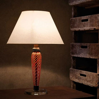 Carlo Moretti Bricola table lamp black and coral in Murano glass - Buy now on ShopDecor - Discover the best products by CARLO MORETTI design