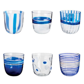 Carlo Moretti I Diversi set 6 tumblers blue in Murano glass - Buy now on ShopDecor - Discover the best products by CARLO MORETTI design