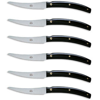 Coltellerie Berti Convivio Nuovo set 6 steak knives 9626 black - Buy now on ShopDecor - Discover the best products by COLTELLERIE BERTI 1895 design