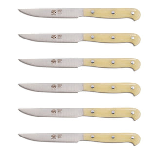 Coltellerie Berti Duemiladodici set 6 table knives 680 cream - Buy now on ShopDecor - Discover the best products by COLTELLERIE BERTI 1895 design