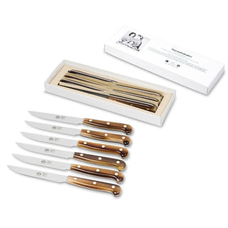 Coltellerie Berti Duemiladodici set 6 table knives 684 cornotech - Buy now on ShopDecor - Discover the best products by COLTELLERIE BERTI 1895 design